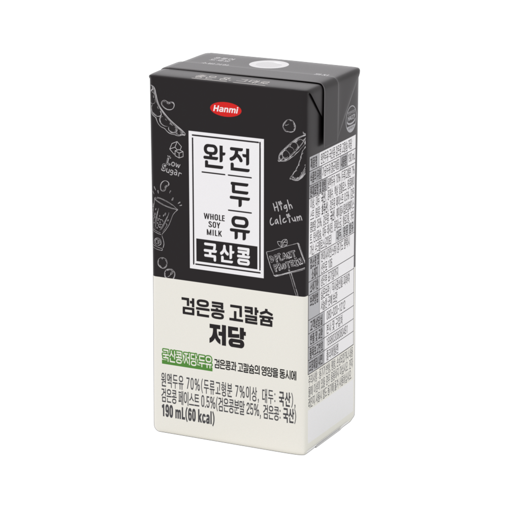 완전두유 국산콩 검은콩 고칼슘 저당 제품 이미지